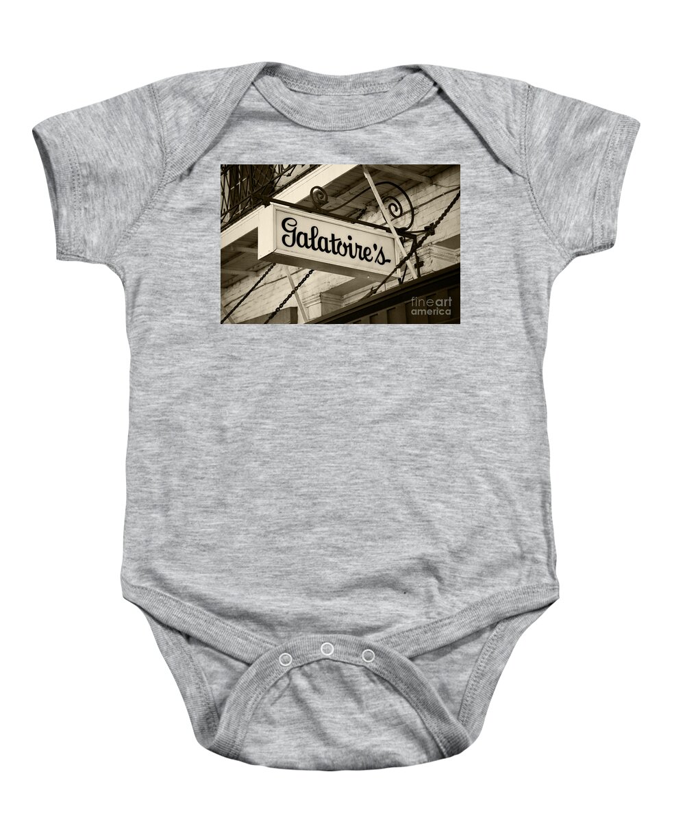 Galatoire's Baby Onesie featuring the photograph Galatoire's Friday Brunch by Leslie Leda