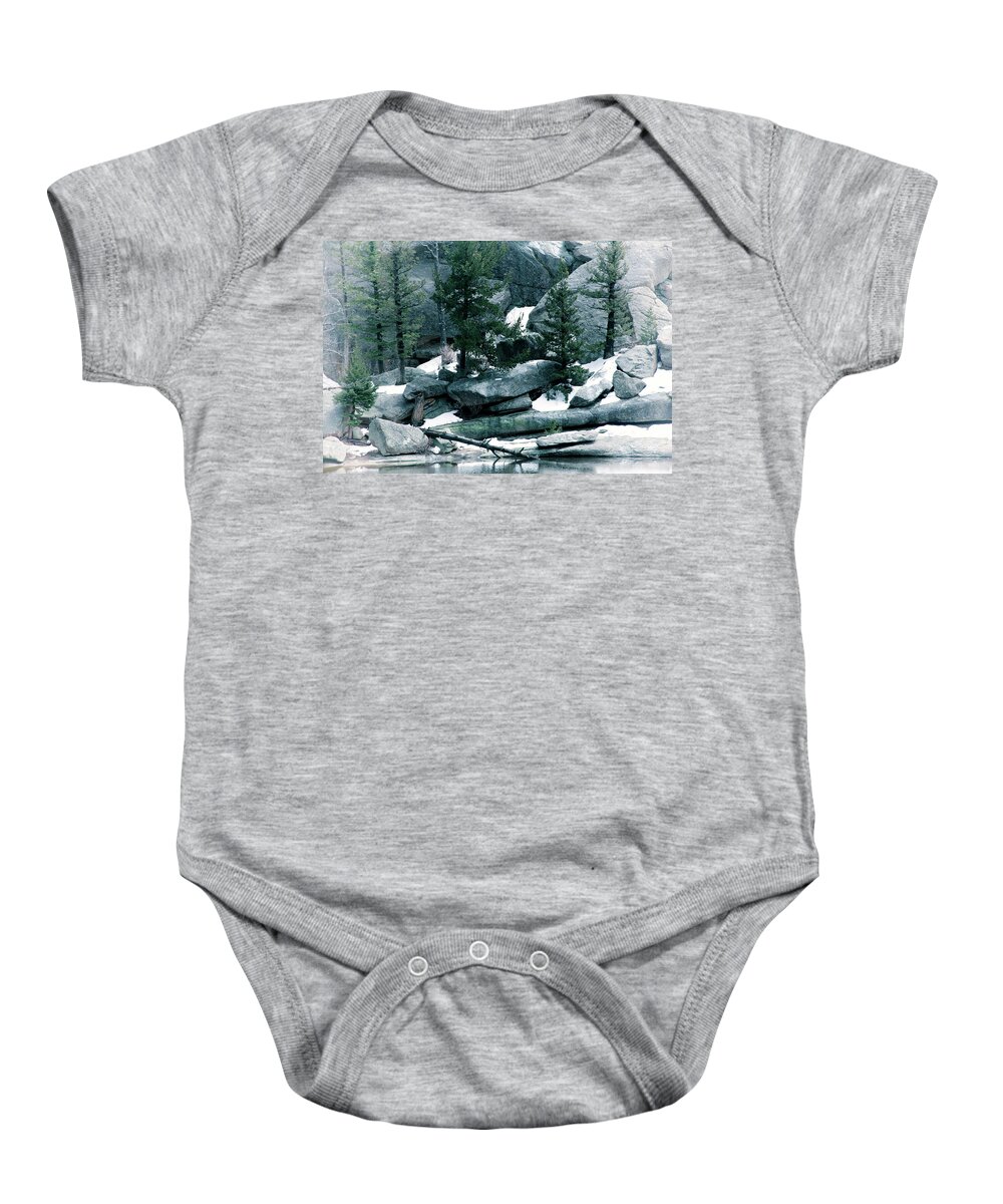 Mountain Lake Baby Onesie featuring the photograph Gem Lake by David Chasey