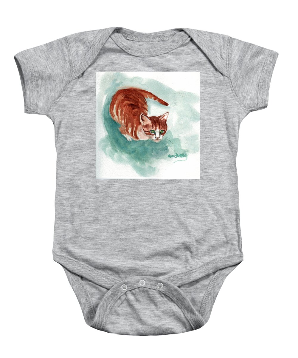  Baby Onesie featuring the painting Ginger boy 2 by Mimi Boothby