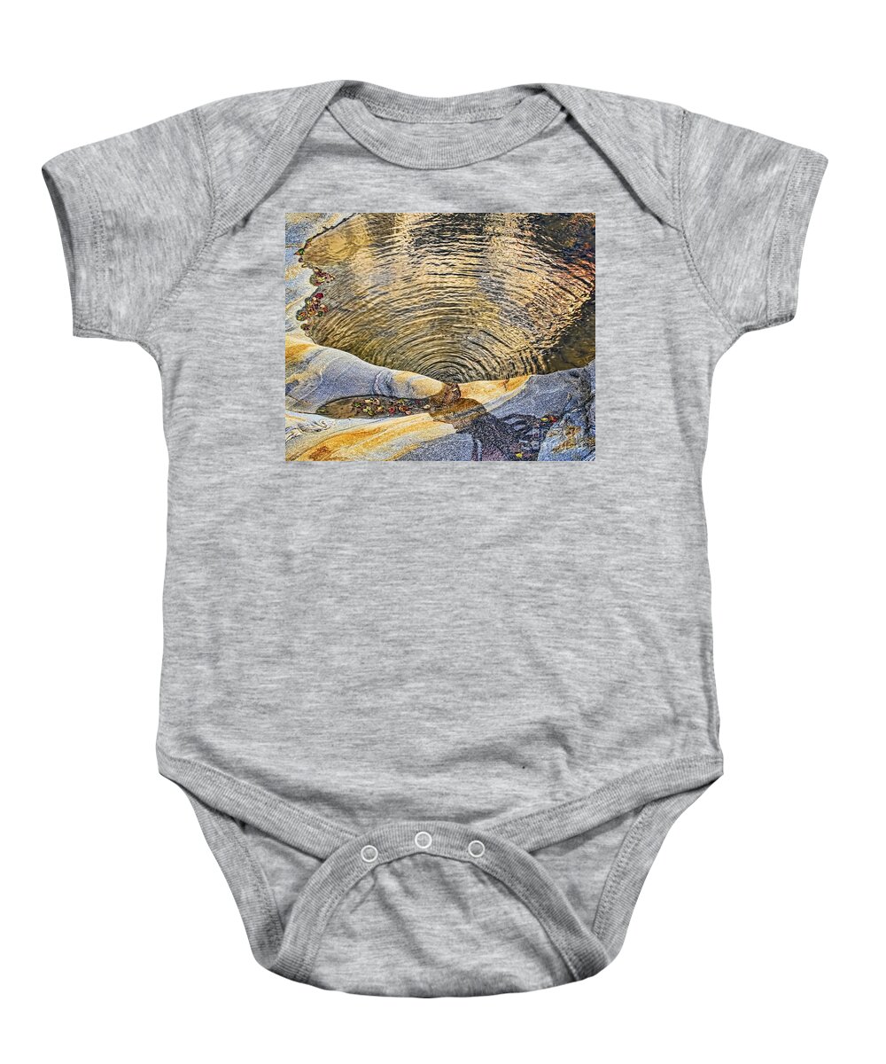 Golden Arcs Baby Onesie featuring the photograph Golden Arcs by Gary Holmes