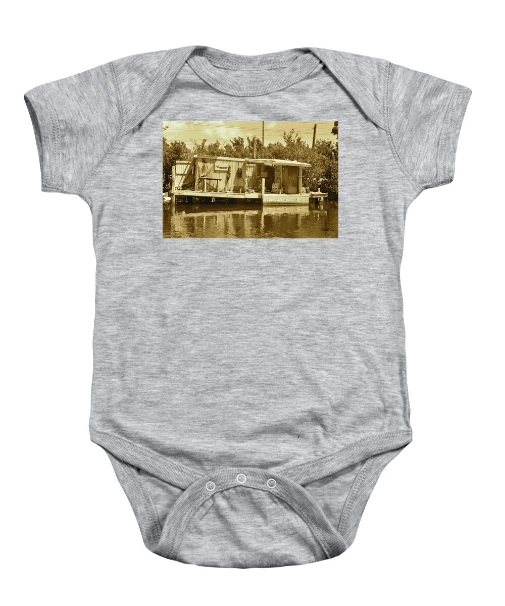 Key Largo Baby Onesie featuring the photograph Gone Fishing by David Bader