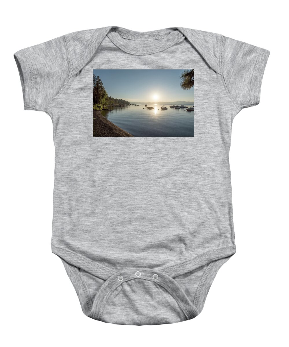 Lake Tahoe Baby Onesie featuring the photograph Good Morning Lake Tahoe by Doug Ash