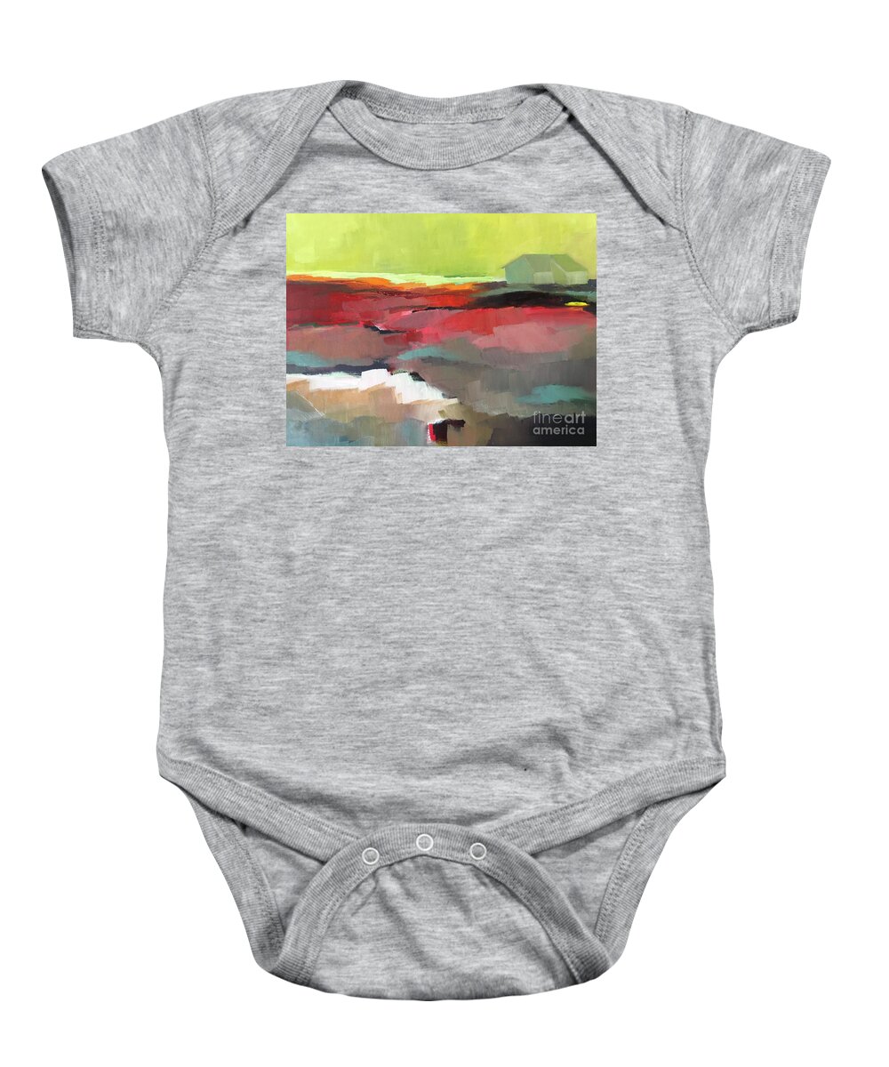 Landscape Baby Onesie featuring the painting Green Flash by Michelle Abrams