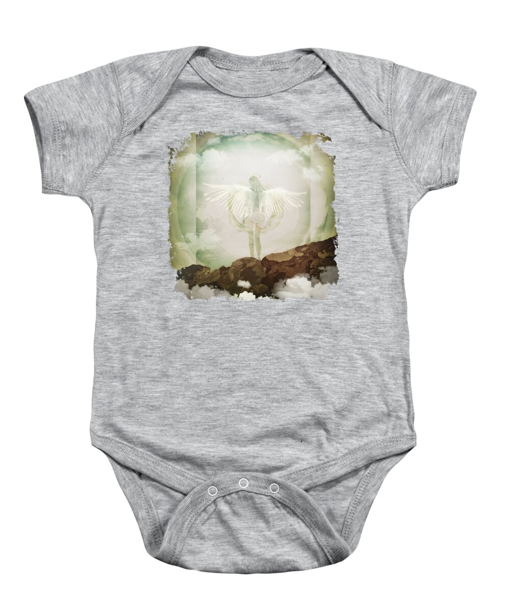 Fantasy Baby Onesie featuring the digital art Guardian by Katherine Smit