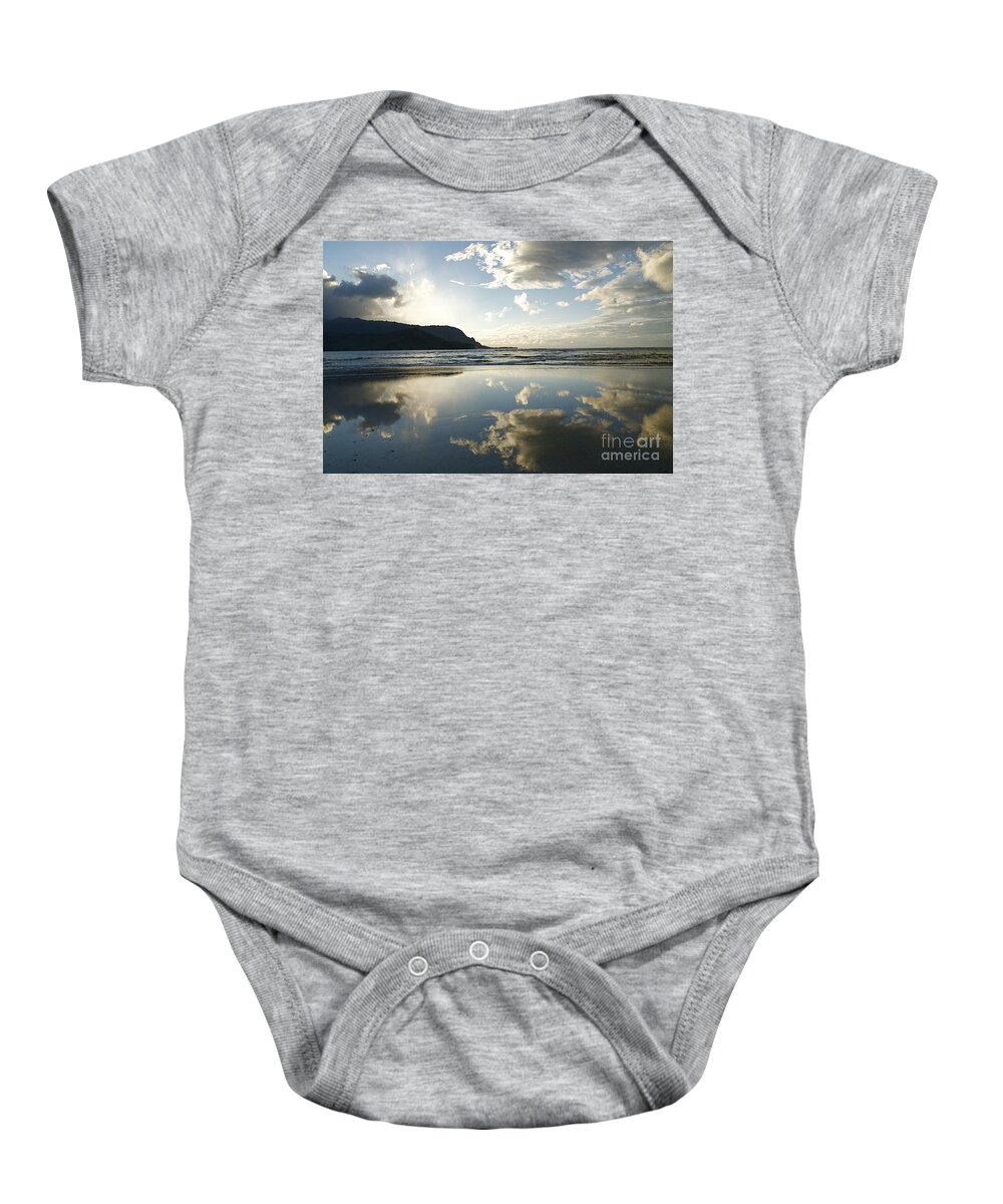 Amazing Baby Onesie featuring the photograph Hanalei Bay Sunset by Kicka Witte - Printscapes