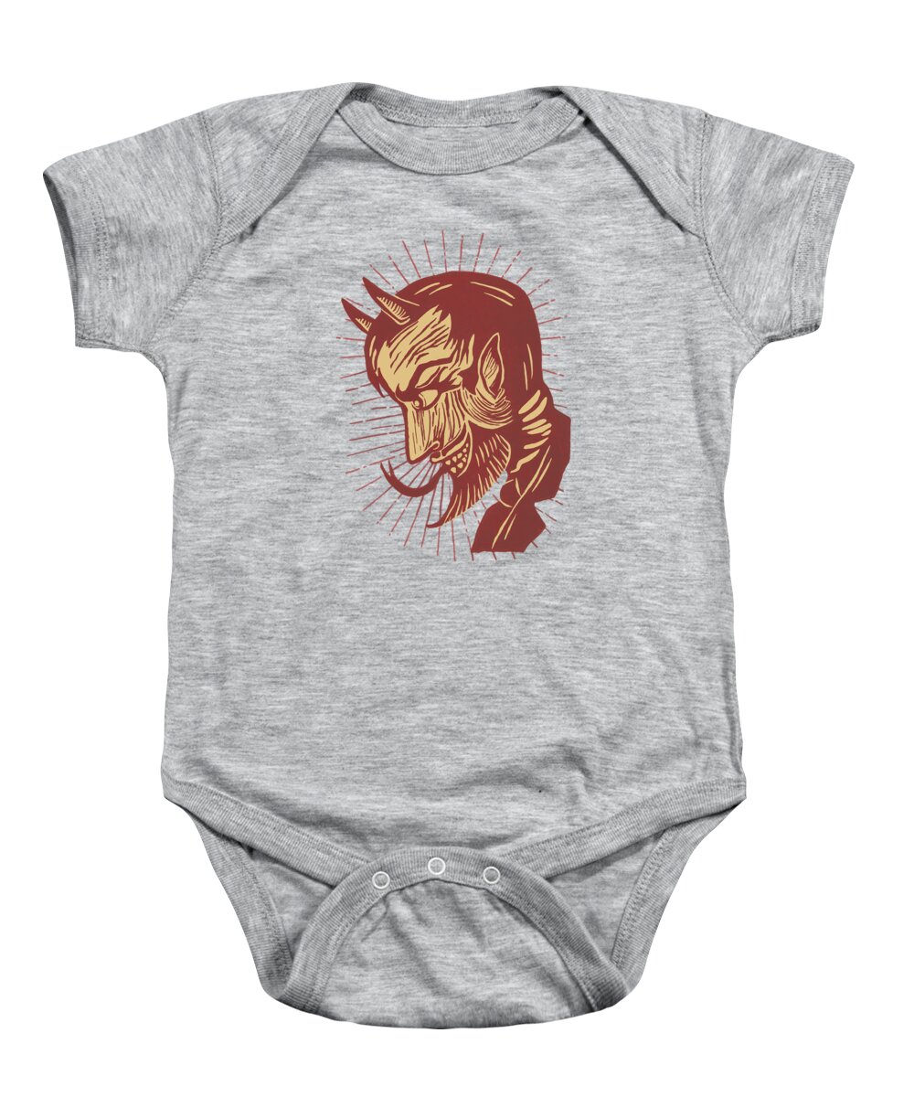 Devil Baby Onesie featuring the painting Handsome Devil by Little Bunny Sunshine