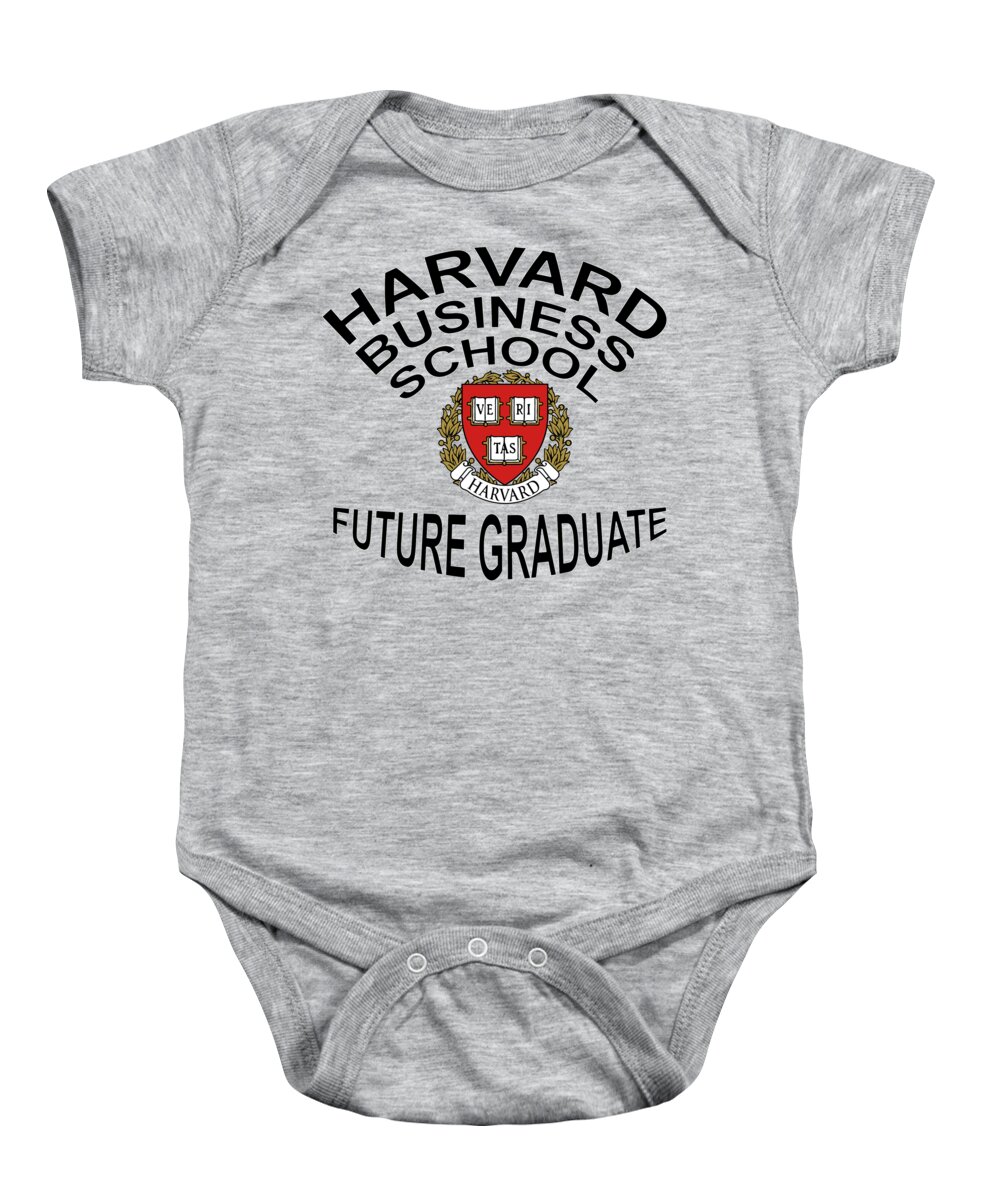 Harvard Baby Onesie featuring the digital art Harvard Business School Future Graduate by Movie Poster Prints