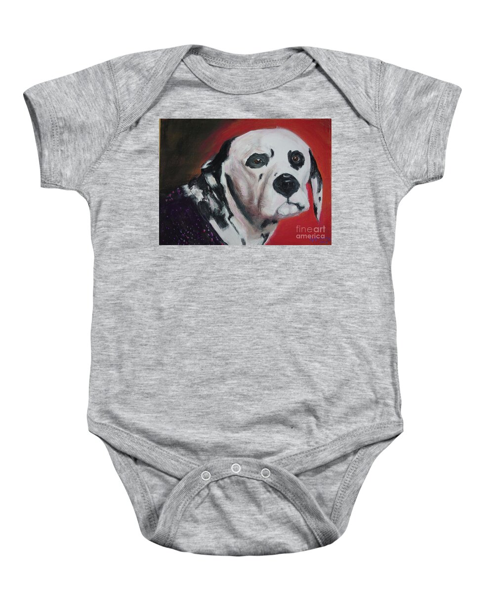 Animal Baby Onesie featuring the painting Henry by Lyric Lucas