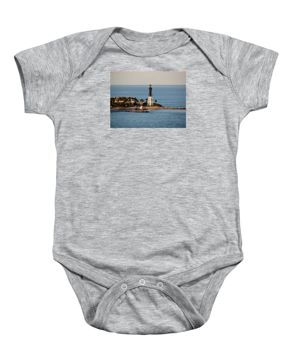 Lighthouse Baby Onesie featuring the photograph Hillsboro Lighthouse in Florida by Corinne Carroll