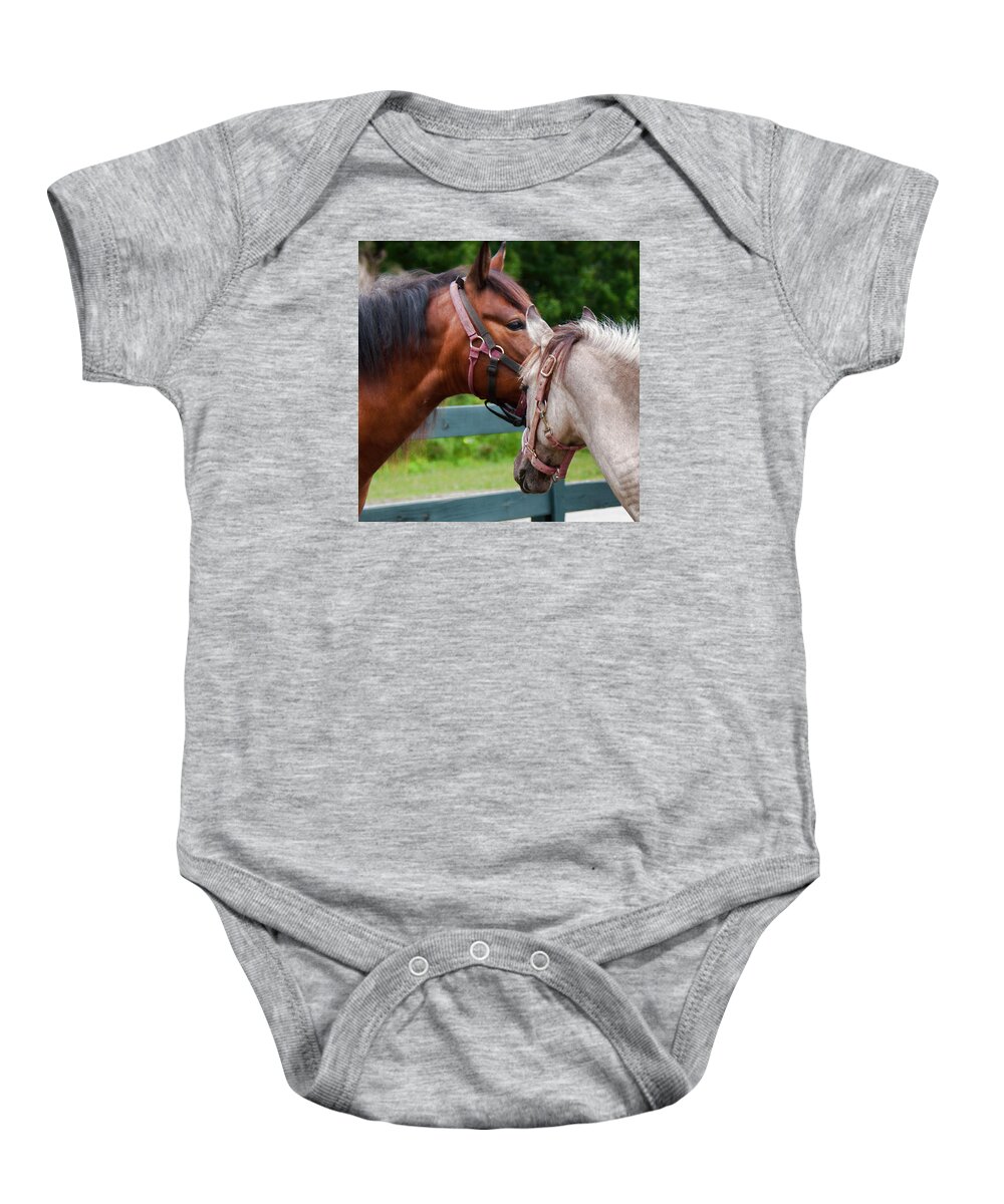 Horse Baby Onesie featuring the photograph Horse Whisperer by John Black