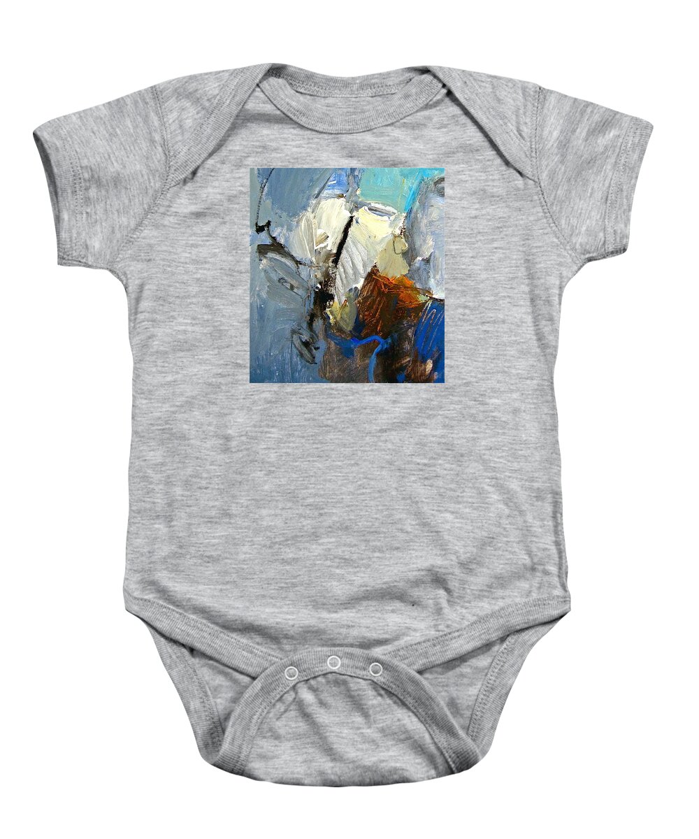 Abstract Paintings Baby Onesie featuring the painting Hydra- Igneous Flame by Cliff Spohn