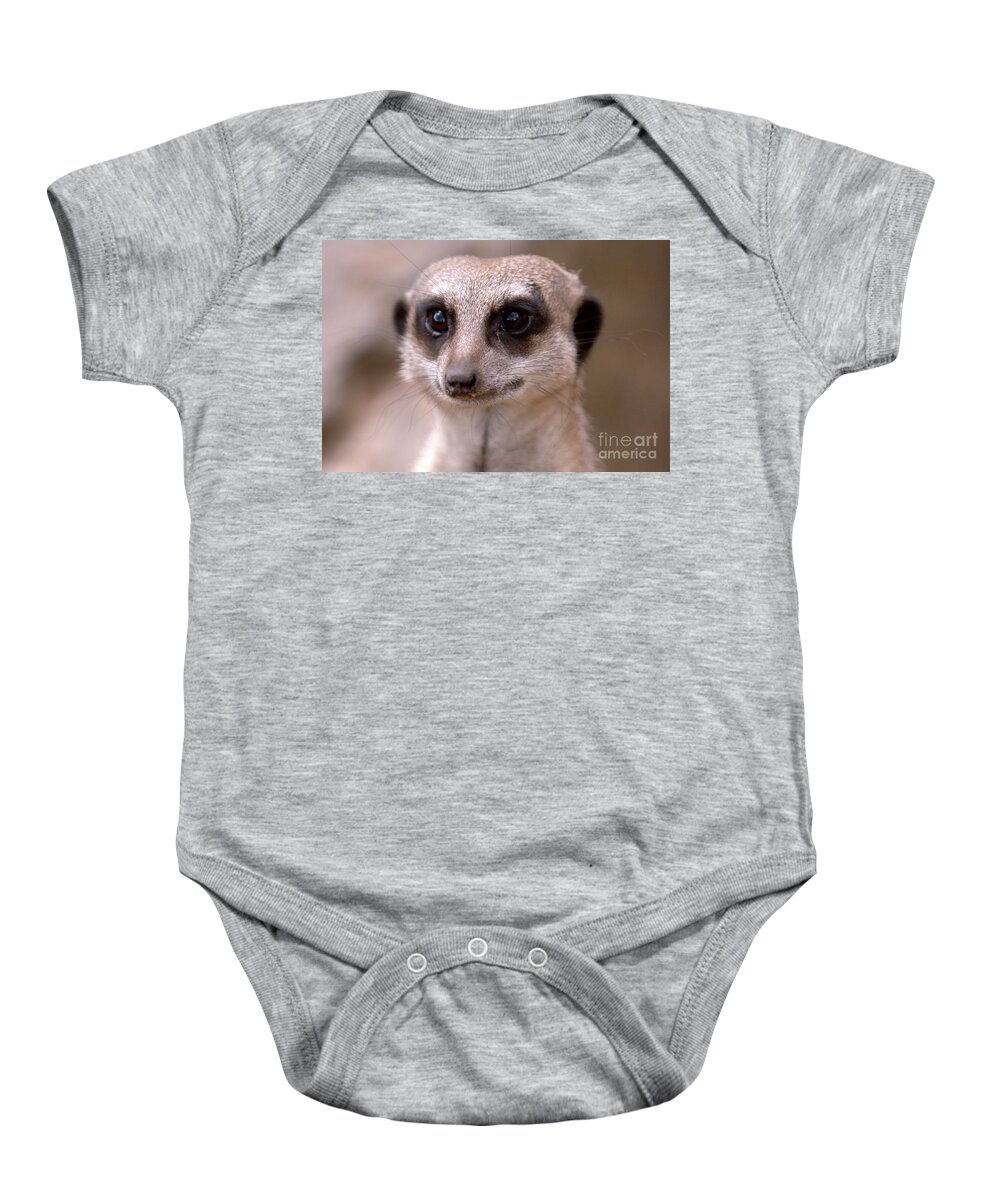Animal. Meerkat Baby Onesie featuring the photograph Im Watching You by Baggieoldboy