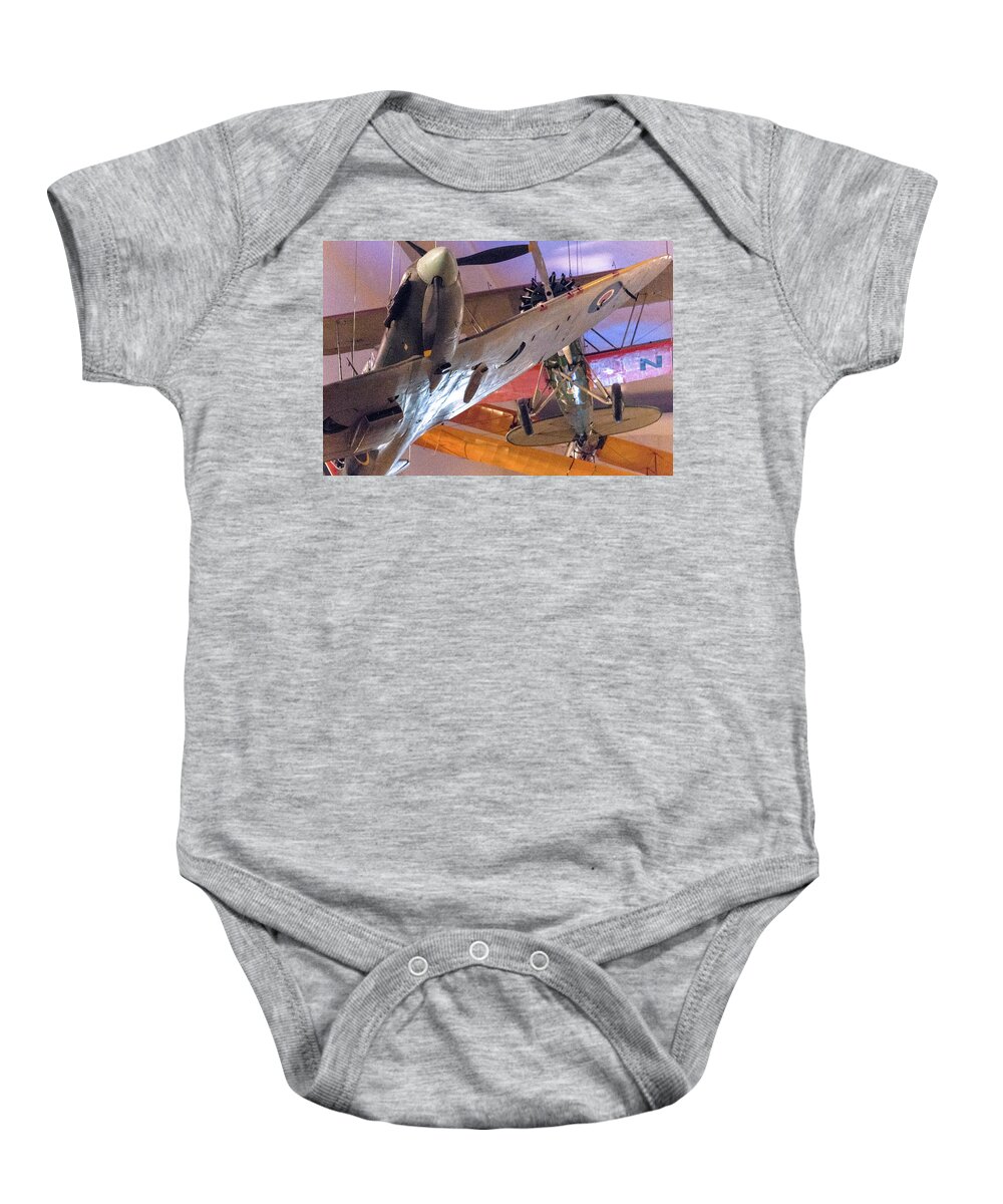  Baby Onesie featuring the photograph In Flight by Michael Nowotny