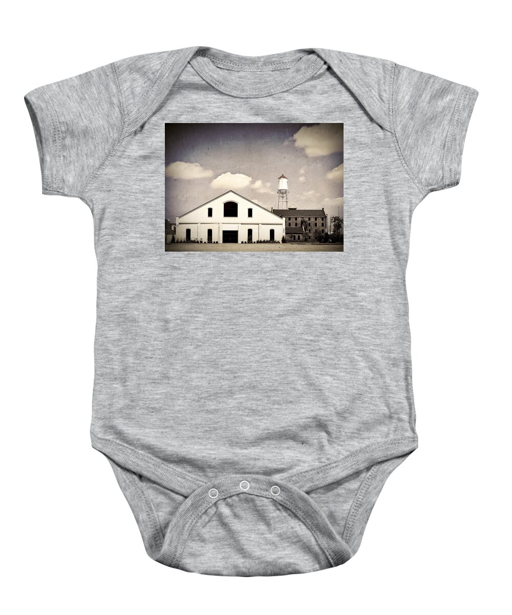 Indiana Baby Onesie featuring the photograph Indiana Warehouse by Amber Flowers