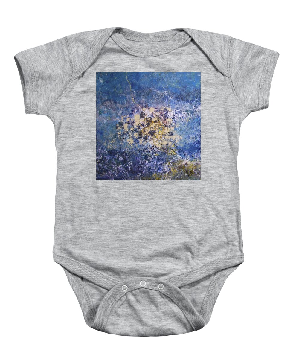 Abstract Baby Onesie featuring the painting Inner movement by Dennis Ellman