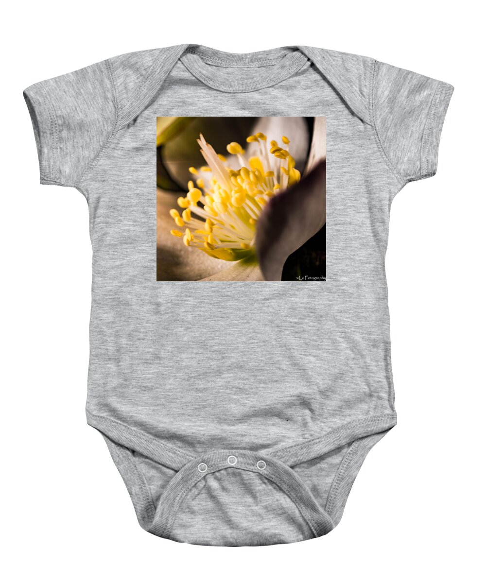 Flowers Baby Onesie featuring the photograph Inside the Flower by Wendy Carrington