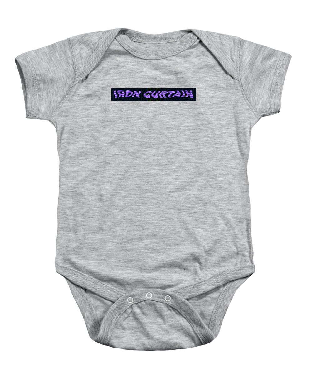  Baby Onesie featuring the painting Iron Curtain Sign by Steve Fields