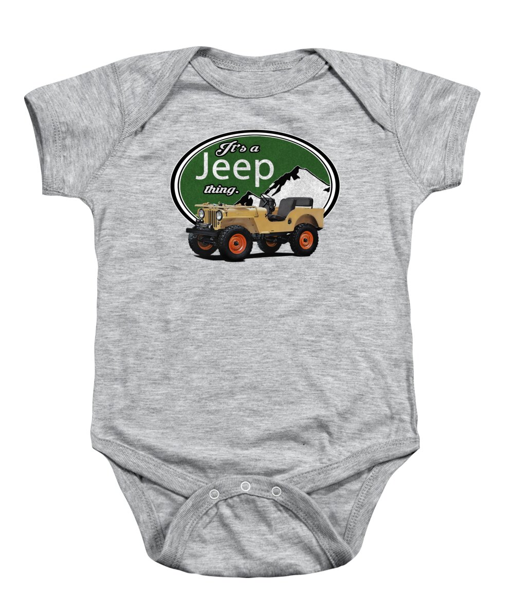 Jeep Baby Onesie featuring the digital art It's A Jeep Thing by Paul Kuras