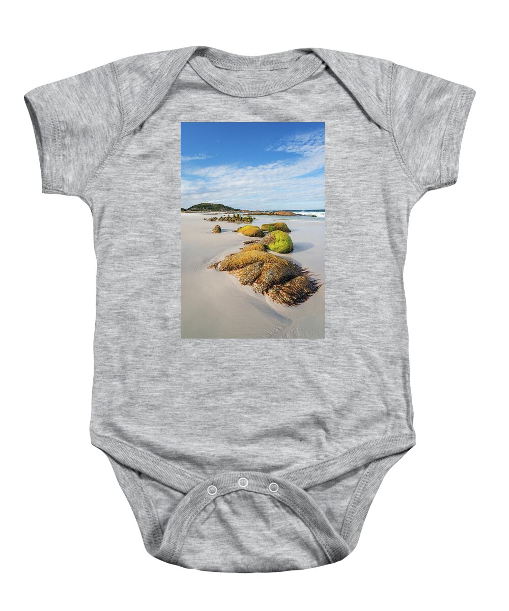 Beach Baby Onesie featuring the photograph Jeaneret Beach - Bay of Fires by Anthony Davey