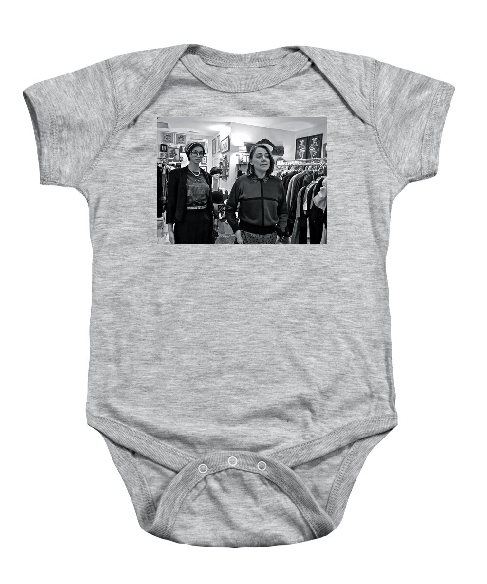 Black & White Baby Onesie featuring the photograph Jenny by Mike Reilly