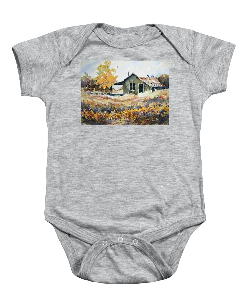 House Baby Onesie featuring the painting Joe's Place 2 by Sam Sidders