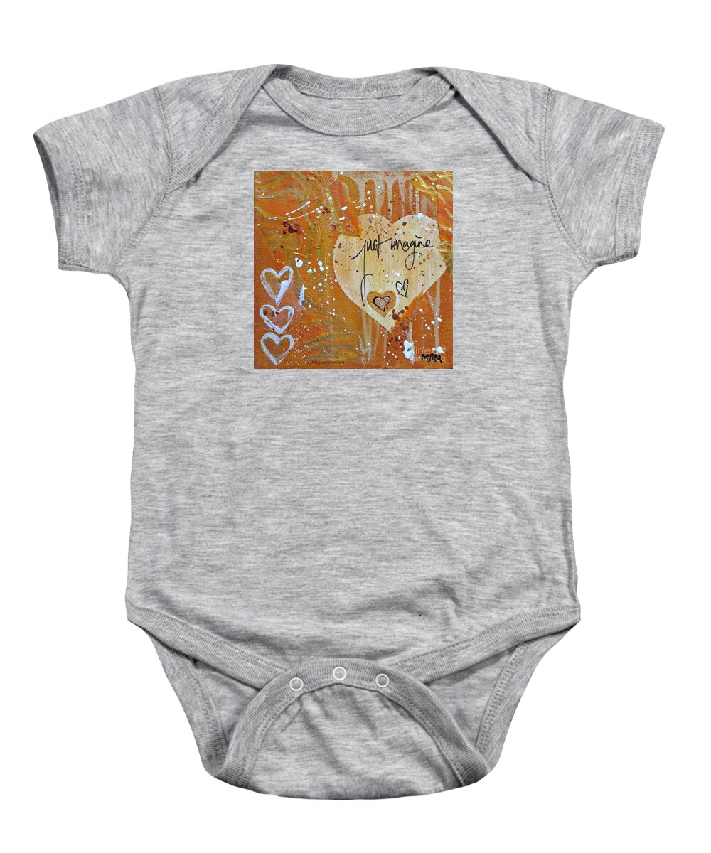 Abstract Art Baby Onesie featuring the painting Just Imagine by Mary Mirabal