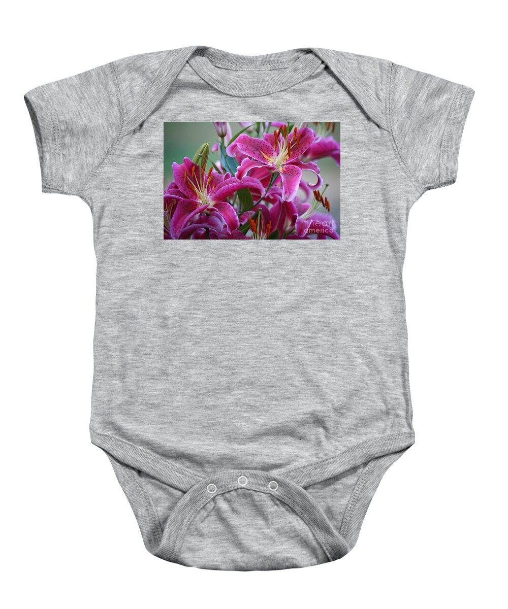 Lillies Baby Onesie featuring the photograph K and D Lilly 4 by Merle Grenz