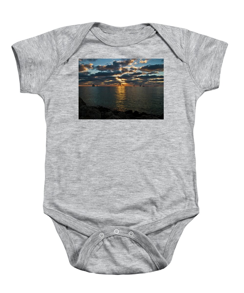 Sunset Baby Onesie featuring the photograph Key West Sunset 10 by Bob Slitzan