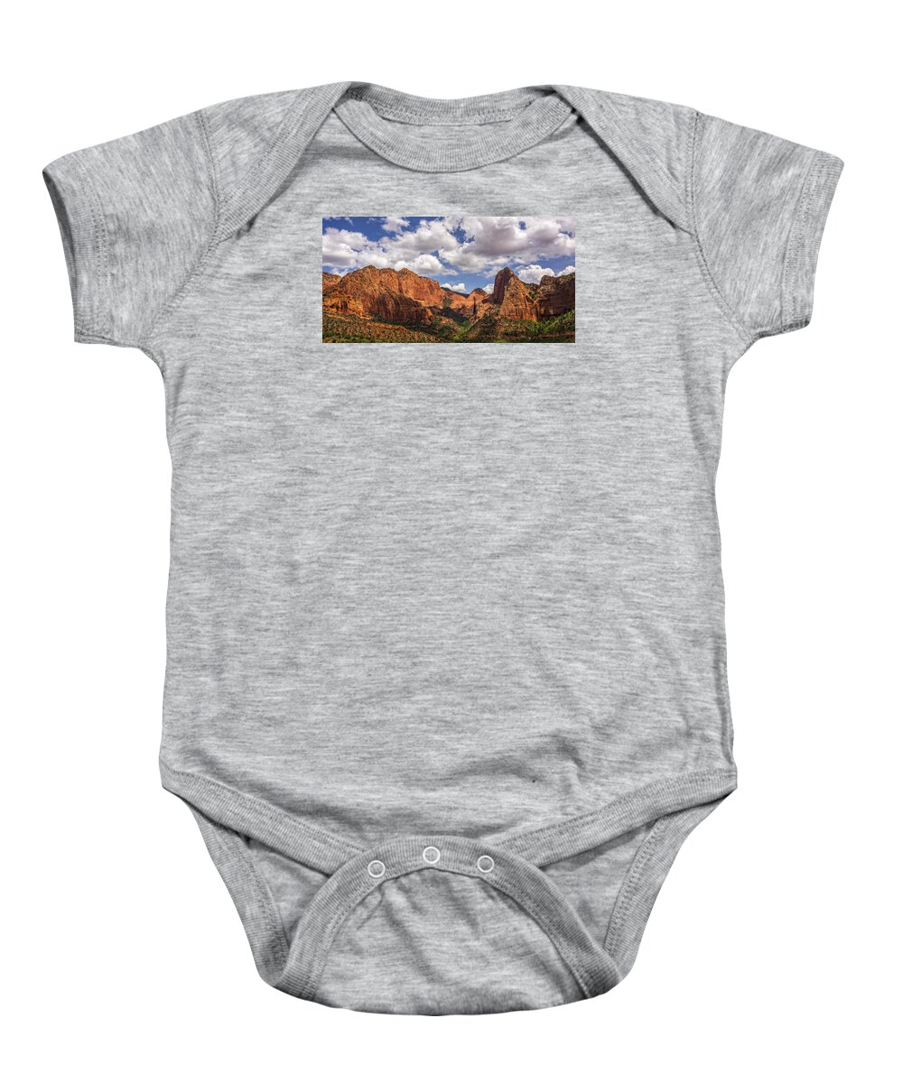 Kolob Canyon Baby Onesie featuring the photograph Kolob Canyon Zion National Park by Steve L'Italien