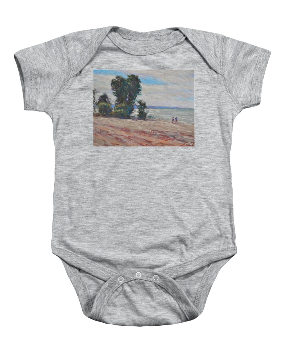 Nature Baby Onesie featuring the painting Labor Day Weekend by Michael Camp