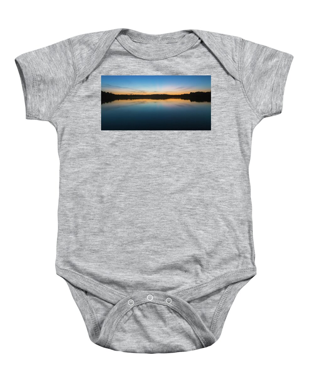 Lake #33 Baby Onesie featuring the photograph Lake 33 Sunset by Joe Kopp