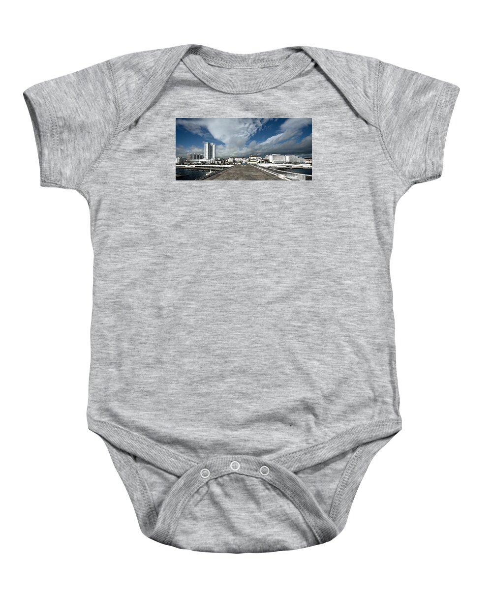 Acores Baby Onesie featuring the photograph LandscapesPanoramas024 by Joseph Amaral