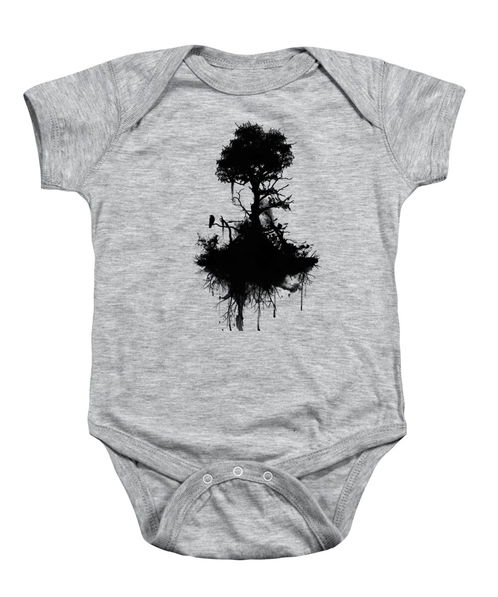 Nature Baby Onesie featuring the painting Last Tree Standing by Nicklas Gustafsson