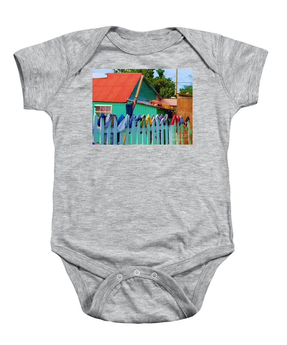 Clothes Baby Onesie featuring the photograph Laundry Day by Debbi Granruth