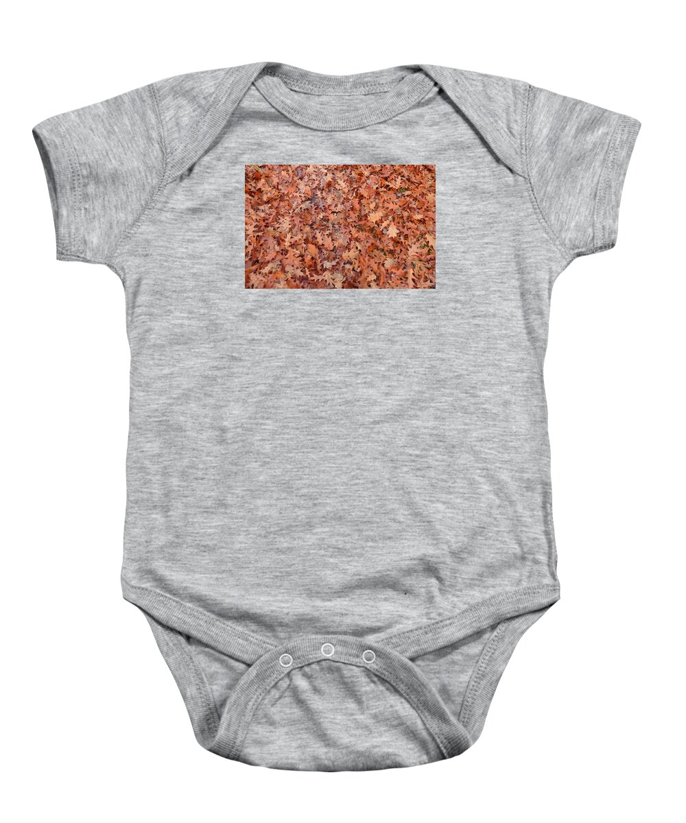 Leaves Baby Onesie featuring the photograph Leaves autumn by Lukasz Ryszka