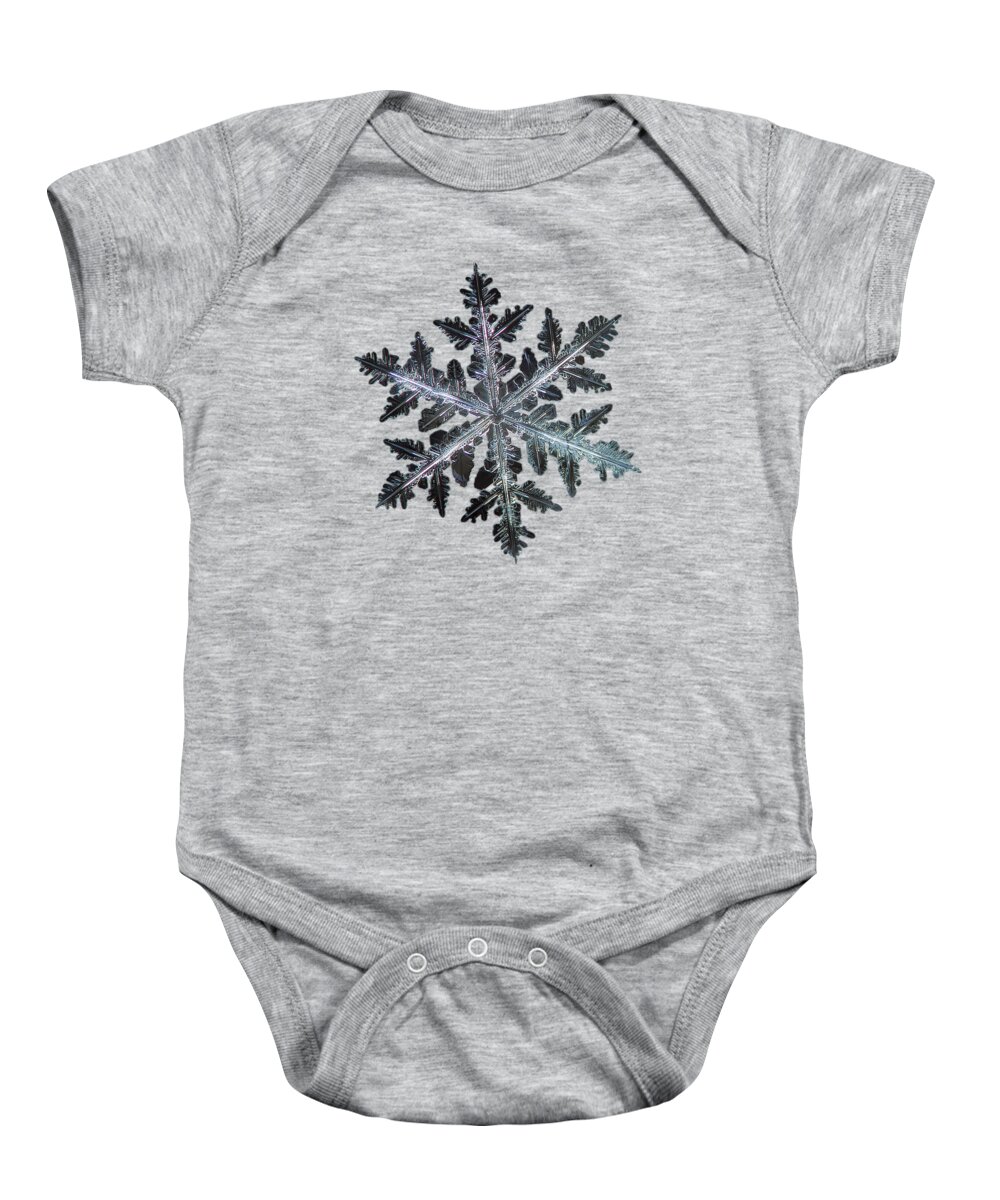 Snowflake Baby Onesie featuring the photograph Leaves of ice II by Alexey Kljatov