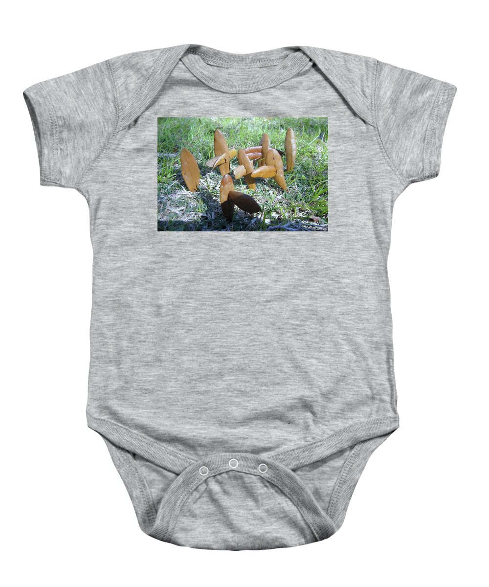 Leaves Baby Onesie featuring the photograph Leaves Through Leaves by WaLdEmAr BoRrErO