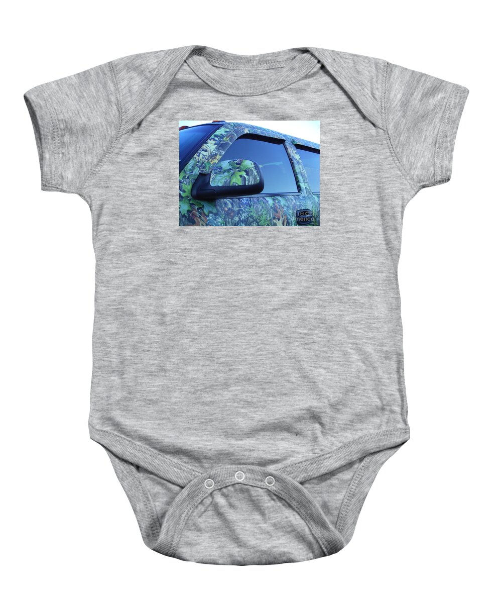 Leaves Truck Baby Onesie featuring the photograph Leaves Truck by Paddy Shaffer