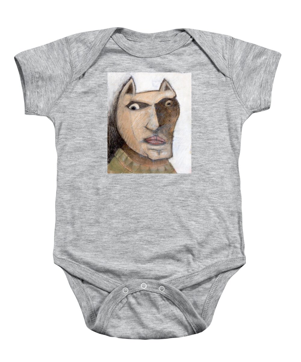 Portraits Baby Onesie featuring the painting Leroy Baby Brother by Michael Sharber