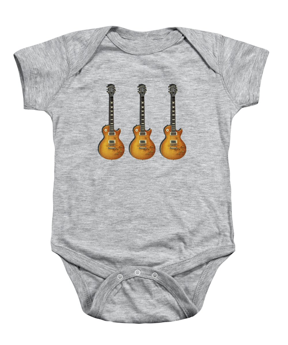 Les Paul Standard Baby Onesie featuring the photograph Les Paul Standard 1959 by Mark Rogan