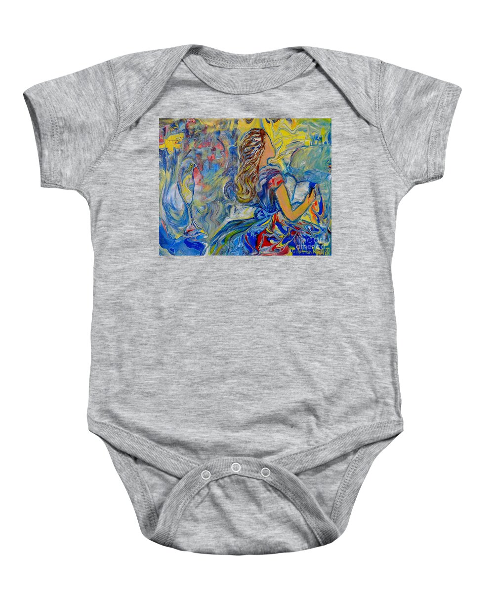Faceless Art Baby Onesie featuring the painting Let Your Kingdom Come by Deborah Nell