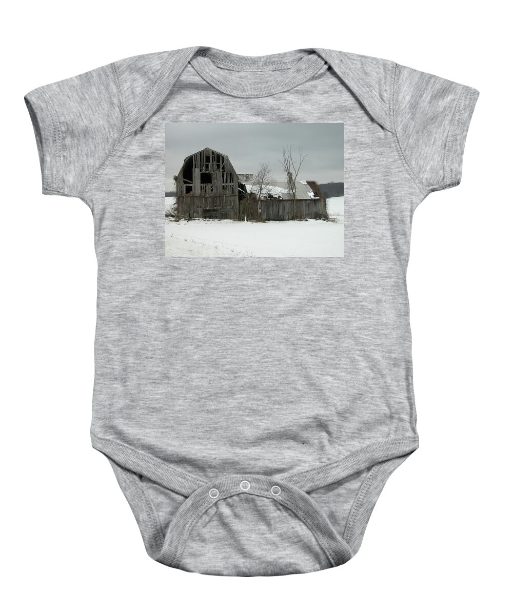 Barn Baby Onesie featuring the photograph Letchworth Barn 0077b by Guy Whiteley