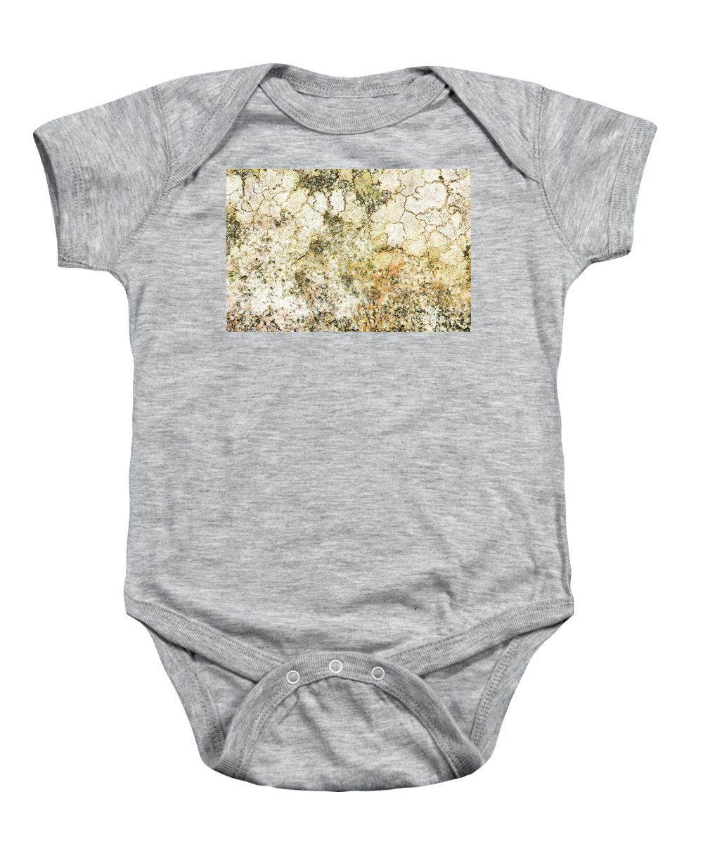 Background Baby Onesie featuring the photograph Lichen on a stone, background by Torbjorn Swenelius
