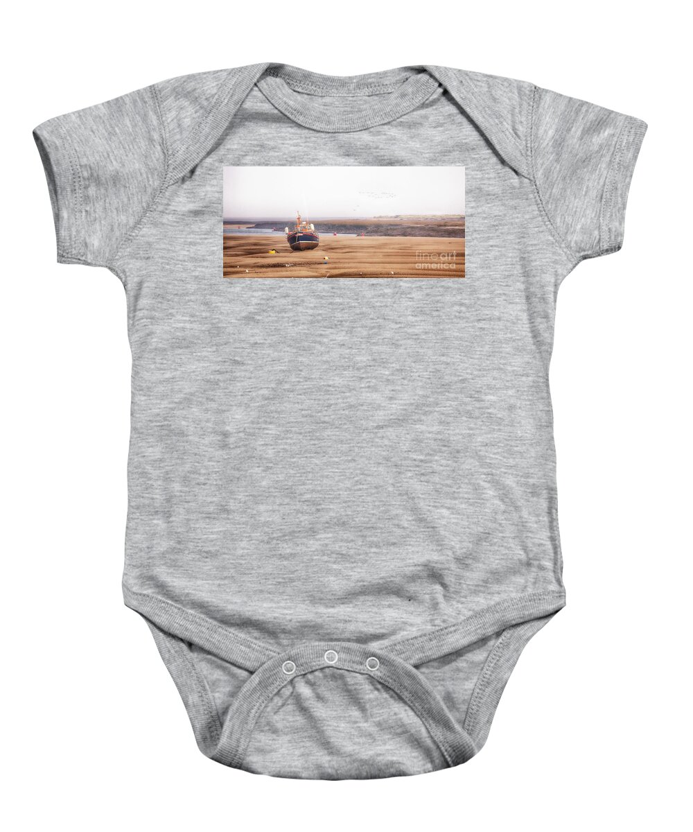 Horace Clarkson Baby Onesie featuring the photograph Lifeboat Horace Clarkson in Norfolk by Simon Bratt