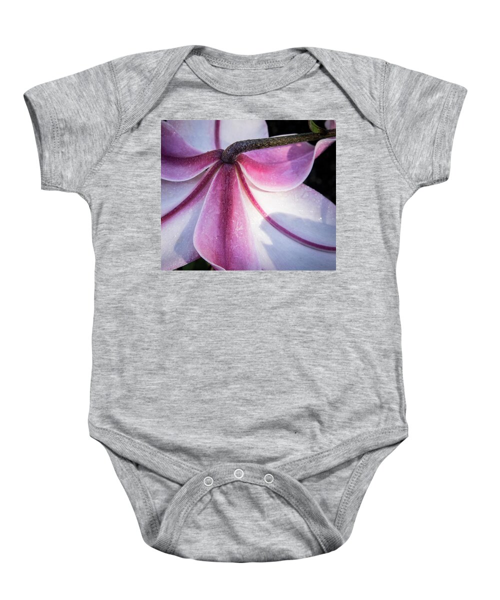 Jean Noren Baby Onesie featuring the photograph Lilies Backside by Jean Noren