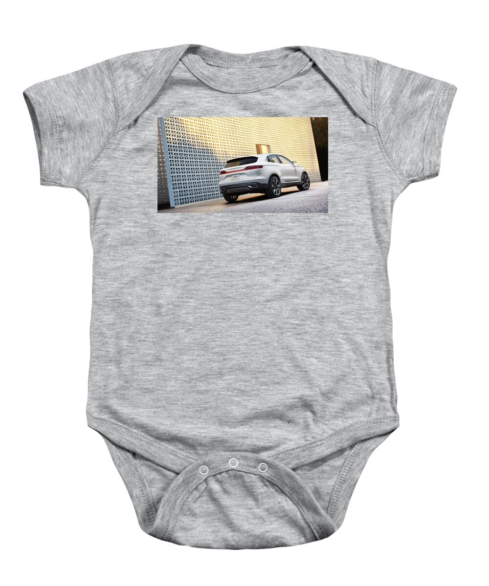 Lincoln Mkc Concept Baby Onesie featuring the digital art Lincoln Mkc Concept by Super Lovely