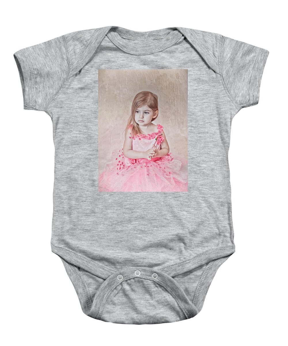 Girl Baby Onesie featuring the photograph Little Princess by Elvira Pinkhas