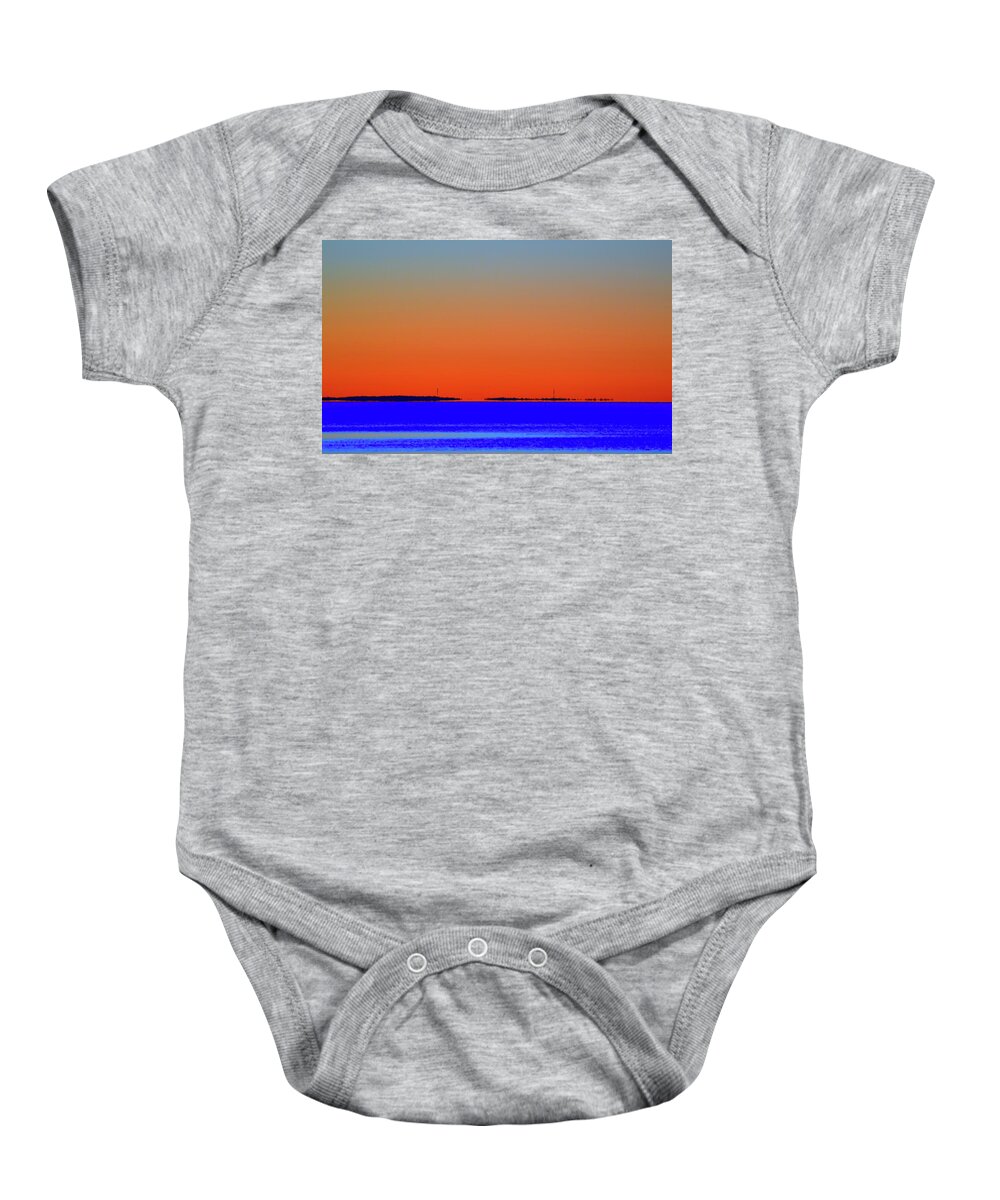 Abstract Baby Onesie featuring the photograph Looking Across by Lyle Crump