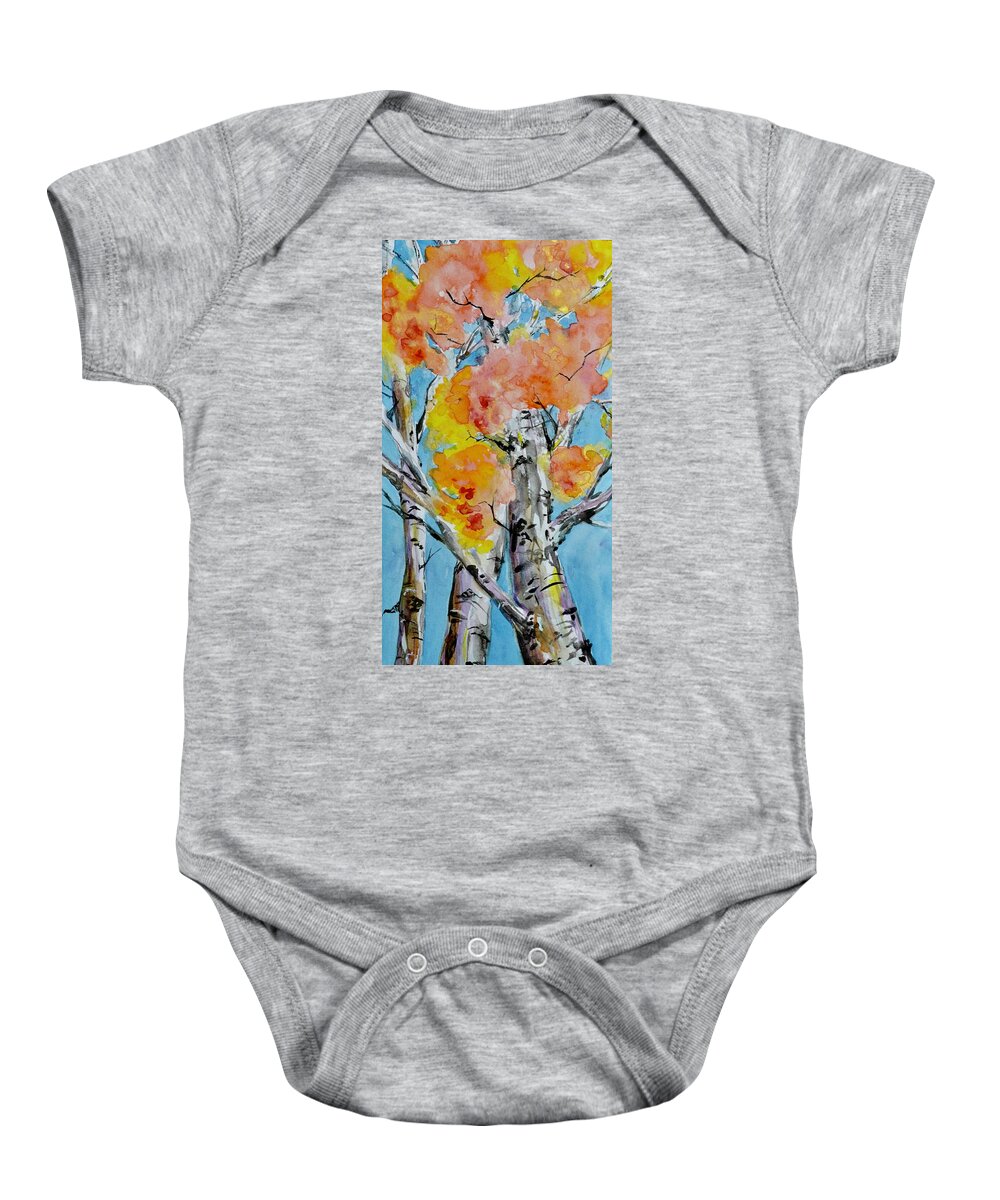 Looking Up Baby Onesie featuring the painting Looking Up by Beverley Harper Tinsley