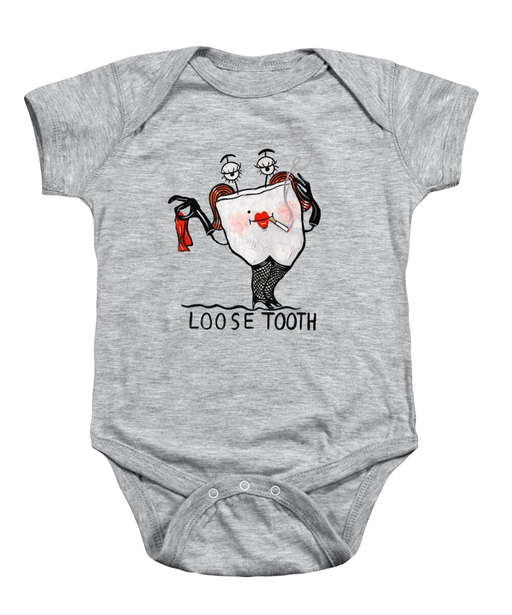Loose Tooth T-shirt Baby Onesie featuring the painting Loose Tooth T-Shirt by Anthony Falbo